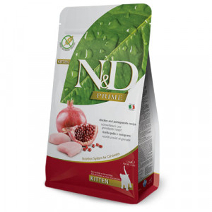 FARMINA N&D KITTEN GF PRIME CHICKEN POMEGRANATE barība kaķēniem Vista, granātābols 5kg